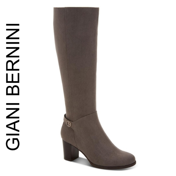 GIANI BERNINI Women's Adonnys Suede Knee-High Gray Boots 8
